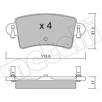 Brzdová destička KLOCKI HAM.RENAULT MASTER 00- TYL