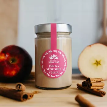 Včelařství Domovina Jablka se skořicí v medu 380 g