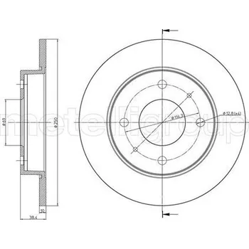 Brzdový kotouč TARCZA HAM.MITSUBISHI COLT 03- TYL