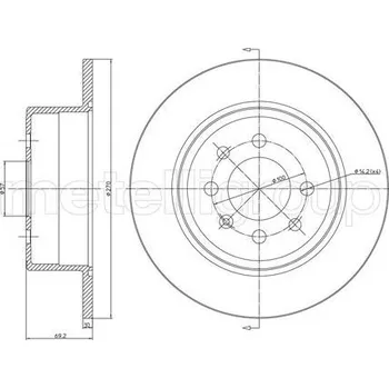 Brzdový kotouč TARCZA HAM.OPEL VECTRA B 95-99 TYL