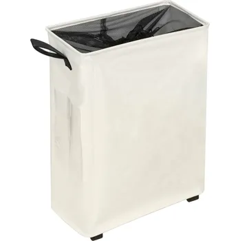 Koš na prádlo Tempo Kondela Skládací koš na prádlo s kolečky, béžová, PRIOR