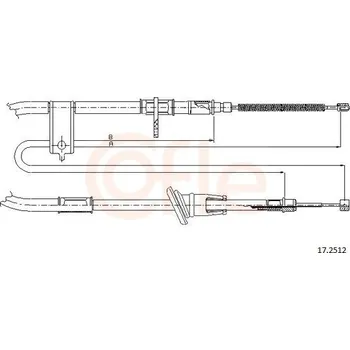 Lanko parkovací brzdy Lanovod parkovací brzdy COFLE 17.2512