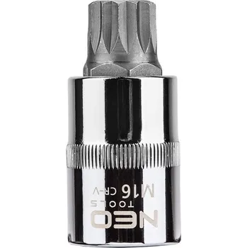 Neo Tools 08-736 Nástrčná hlavice s tisícihranem, krátká, 1/2" M16