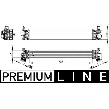 Chladič motoru Chladič turba MAHLE CI 148 000P