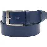 Modrý kožený opasek Nivasaža elegantní široký ELG40 Celková délka: 130