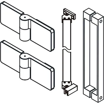 Gelco TRINITY komponenty pro dveře do niky, černá mat, levé