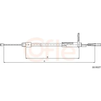 Autodíl TAŽNÉ LANKO, PARKOVACÍ BRZDA COFLE 10.9327 MERCEDES A190-210 01-02 PRAWA
