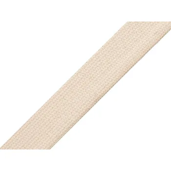 Bavlněný popruh šíře 20 mm Varianta: režná světlá, Balení: 25 m