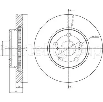 Brzdový kotouč TARCZA HAM.TOYOTA CARINA E 93-