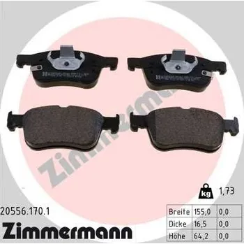 Brzdový systém Sada brzdových destiček, kotoučová brzda ZIMMERMANN 20556.170.1