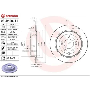 Brzdový kotouč Brzdový kotouč BREMBO 08.D429.11