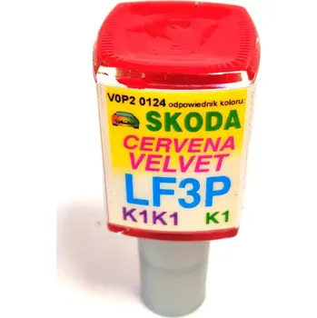 Autolak ARASYSTEM Lakovací tužka LF3P Červená velvet (Velvet Rot) Škoda (2017-2024) 10 ml