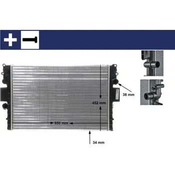 Chladič motoru Chladič, chlazení motoru MAHLE CR 1551 000S