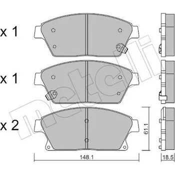 Brzdová destička KLOCKI HAM.CHEVROLET CRUZE 08-