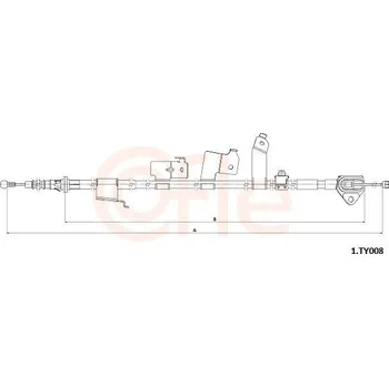 Auto-moto Lanovod parkovací brzdy COFLE 1.TY008