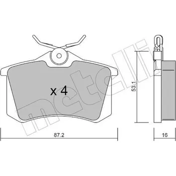 Brzdová destička KLOCKI HAM.RENAULT MEGANE III