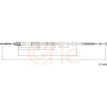Lanko parkovací brzdy Lanovod parkovací brzdy COFLE 17.1430