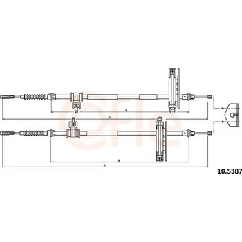 Auto-moto Lanovod parkovací brzdy COFLE 92.10.5387