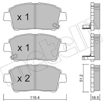 Brzdová destička KLOCKI HAM.TOYOTA YARIS 99- (+ABS)