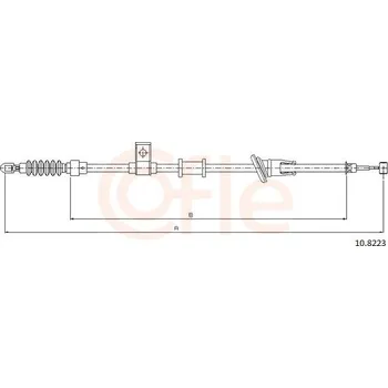 Auto-moto TAŽNÉ LANKO, PARKOVACÍ BRZDA COFLE 10.8223 VOLVO S40-V40 00- LEWA