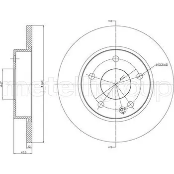 Brzdový kotouč TARCZA HAM.MERCEDES A W168 97-04