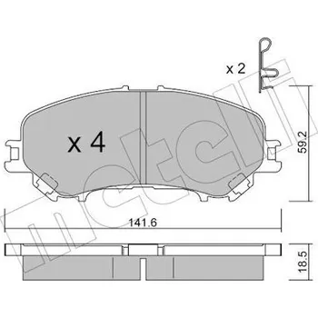 Brzdová destička KLOCKI HAM.NISSAN QASHQAI 14-