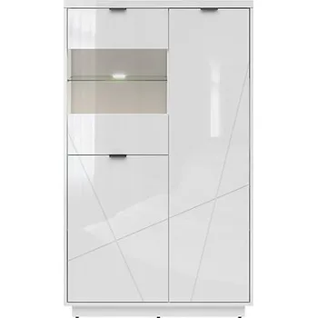 Knihovna Brwcz FORN REG2D1W bílý lesk