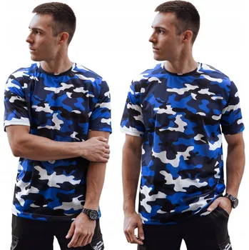 PÁNSKÉ TRIČKO MODRÉ MASKÁČOVÉ RX5596 - M