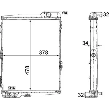 Motor automobilu Chladič, chlazení motoru MAHLE CR 253 000S