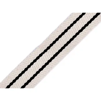 Bavlněný oboustranný popruh šíře 38 mm Varianta: 2 režná světlá, Balení: 1 m