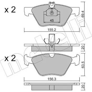 Brzdová destička KLOCKI HAM.MERCEDES E W210 96-02