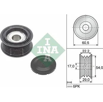 Vratná/vodicí kladka, klínový žebrový řemen Schaeffler INA 532 0854 10