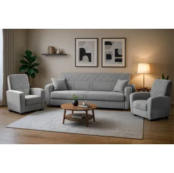 Sedací souprava Rozkládací sedací souprava CALIBRA 3+1+1 šedá