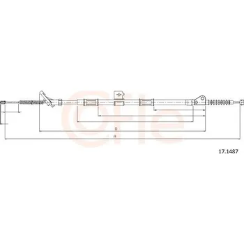 Lanko parkovací brzdy Lanovod parkovací brzdy COFLE 17.1487