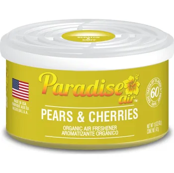 Vůně do auta Osvěžovač vzduchu Paradise Air Organic Air Freshener Pears & Cherries - Vůně hrušky a višně (42 g)