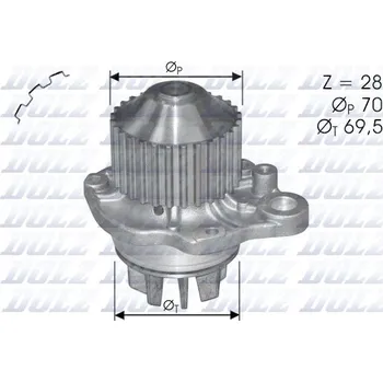 Chladič motoru Vodní čerpadlo, chlazení motoru DOLZ C121