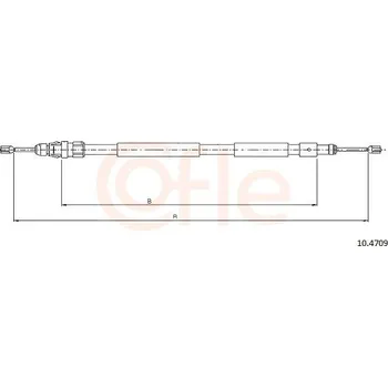 Auto-moto Lanovod parkovací brzdy COFLE 10.4709