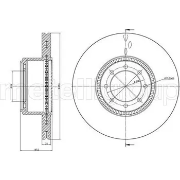 Brzdový kotouč TARCZA HAM.IVECO DAILY IV 06- TYL