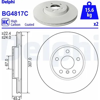 Brzdový kotouč Brzdový kotouč DELPHI BG4817C