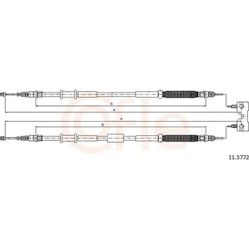 Autodíl Lanovod parkovací brzdy COFLE 11.5772