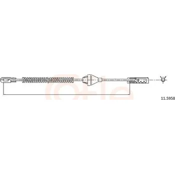 Lanko parkovací brzdy Lanovod parkovací brzdy COFLE 11.5958