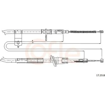 Auto-moto Lanovod parkovací brzdy COFLE 17.2518