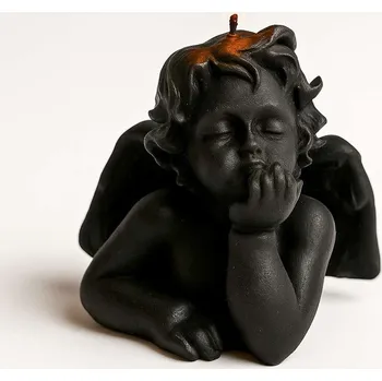 Svíčka Vonná svíčka Anděl | 28 g | Svíčkománie3D | Barva: Černá