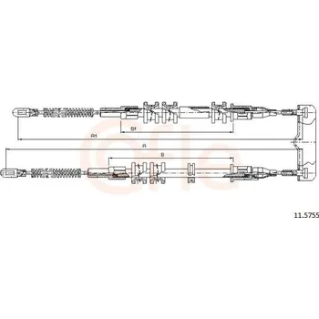 Lanko parkovací brzdy Lanovod parkovací brzdy COFLE 11.5755