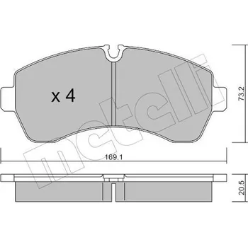 Brzdová destička KLOCKI HAM.MERCEDES SPRINTER 5-T 06-