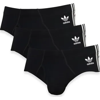 Slipy pánské slipy ADIDAS - BLACK - 3 ks - XL (Adidas 3 Stripe 3 Pack Briefs)