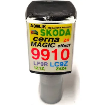 Autolak ARASYSTEM Lakovací tužka 9910 Černá magická (Black Magic) Škoda Fabia, Octavia, Rapid, Roomster, Superb, Yeti 10ml