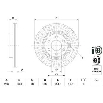 Brzdový kotouč Brzdový kotouč BOSCH 0 986 479 E35