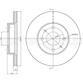 Brzdový kotouč TARCZA HAM.NISSAN ALMERA 95-00 1.6-2,0D