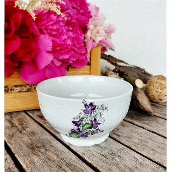 BERNADOTTE miska 13 cm, fialky, Thun 1794 (Porcelánová miska 2. jakost)